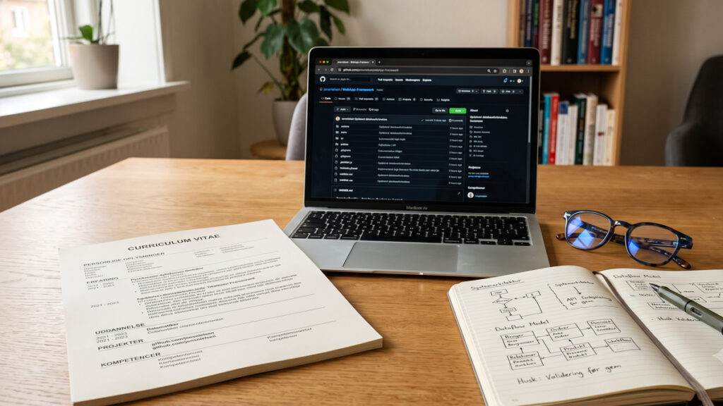 Gennemgang af CV, ansøgning og GitHub-portfolio som forberedelse inden et jobinterview i IT-branchen.