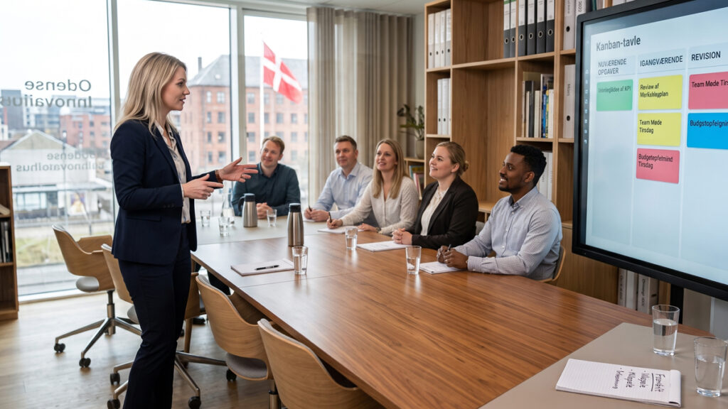 Projektleder løn 2026: Den komplette guide til din indtjening En leder præsenterer en tidsplan for sit team. Vil du vide, hvad får en projektleder i løn? En gennemsnitlig projektleder løn afhænger i høj grad af branche og certificeringer.